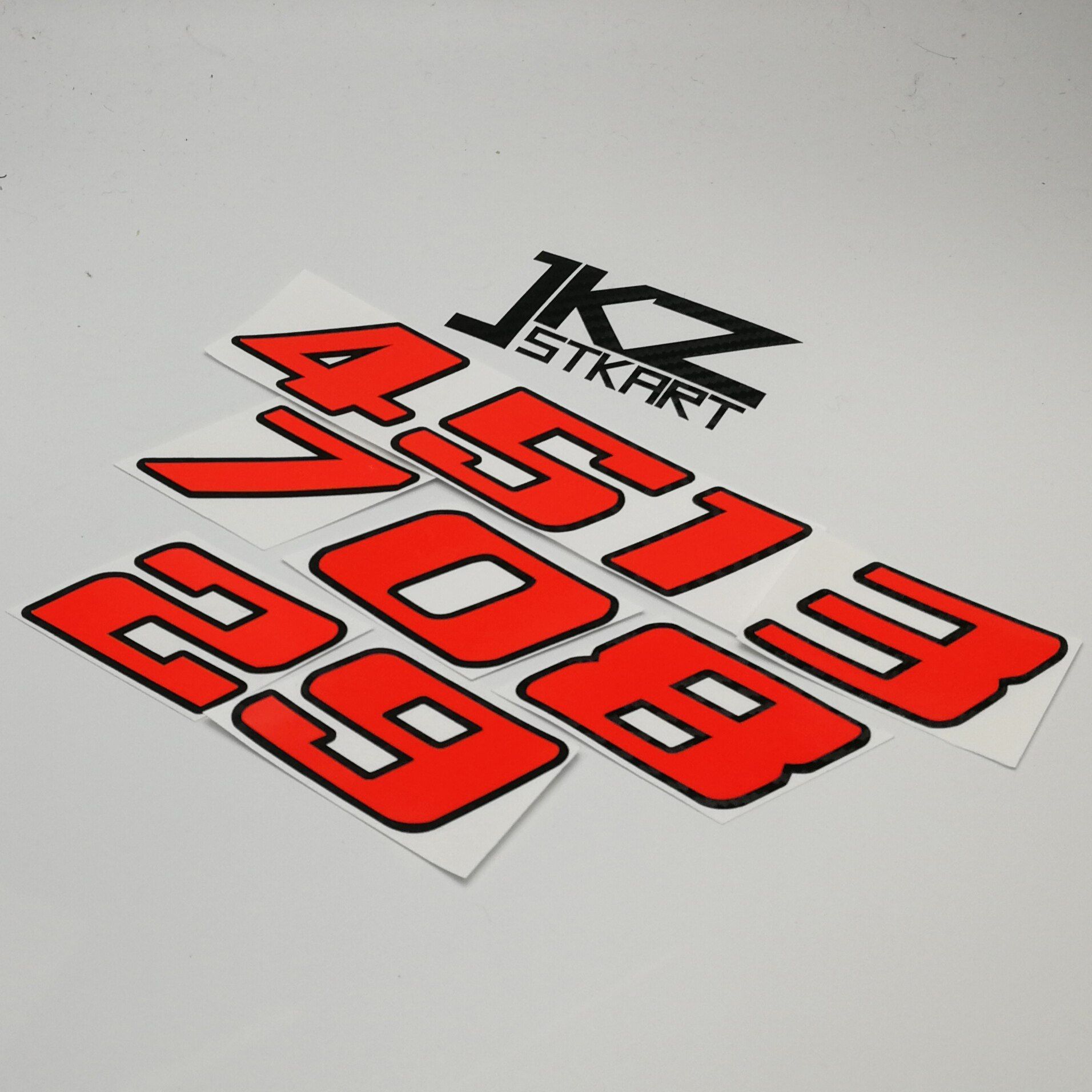 Decal Vinyl Die Cut Double Layer Number Neon Fluorescent Red Sticker For Car Motorcycle ATV etc. Outdoor Decoration
