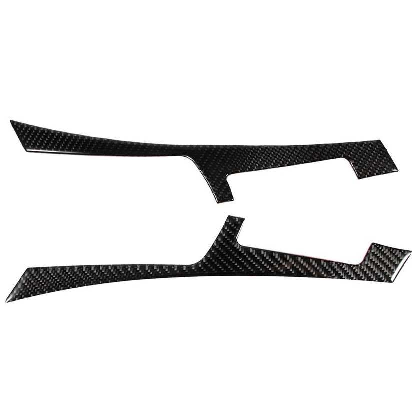 Center Control Cover Trim 2pcs Carbon Fiber Interior Fit for Infiniti Q50 Q60 13-19