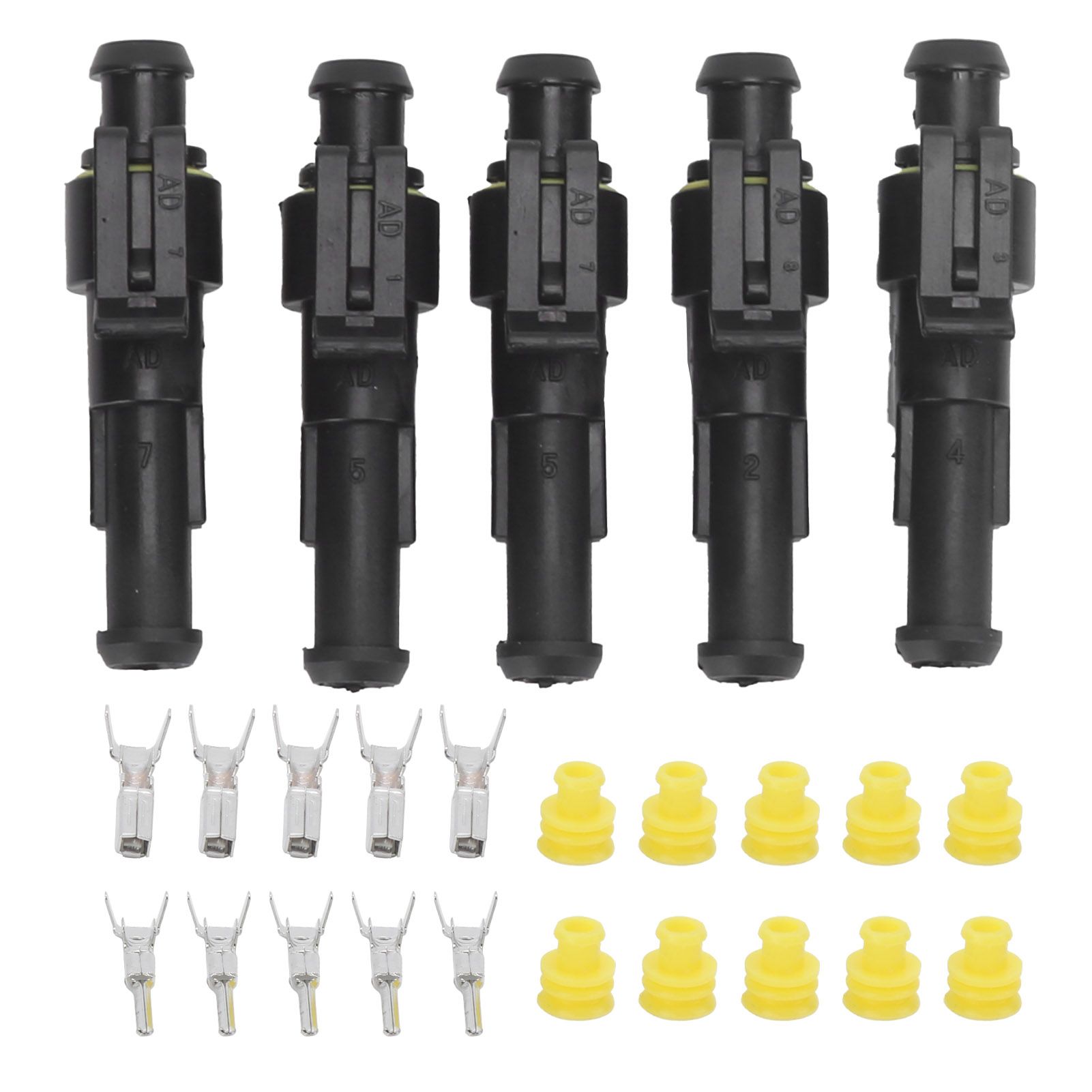 Part 5pcs 1Pin Electrical Wire Connector Super Waterproof For Car Truck