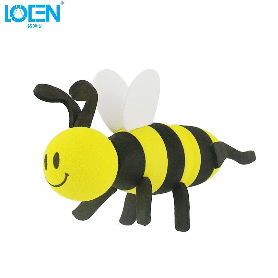 LOEN Car Styling car stickers decals 1PCS Sumo Funny Car antenna decorative cartoon doll Bee creative car decorative ornaments