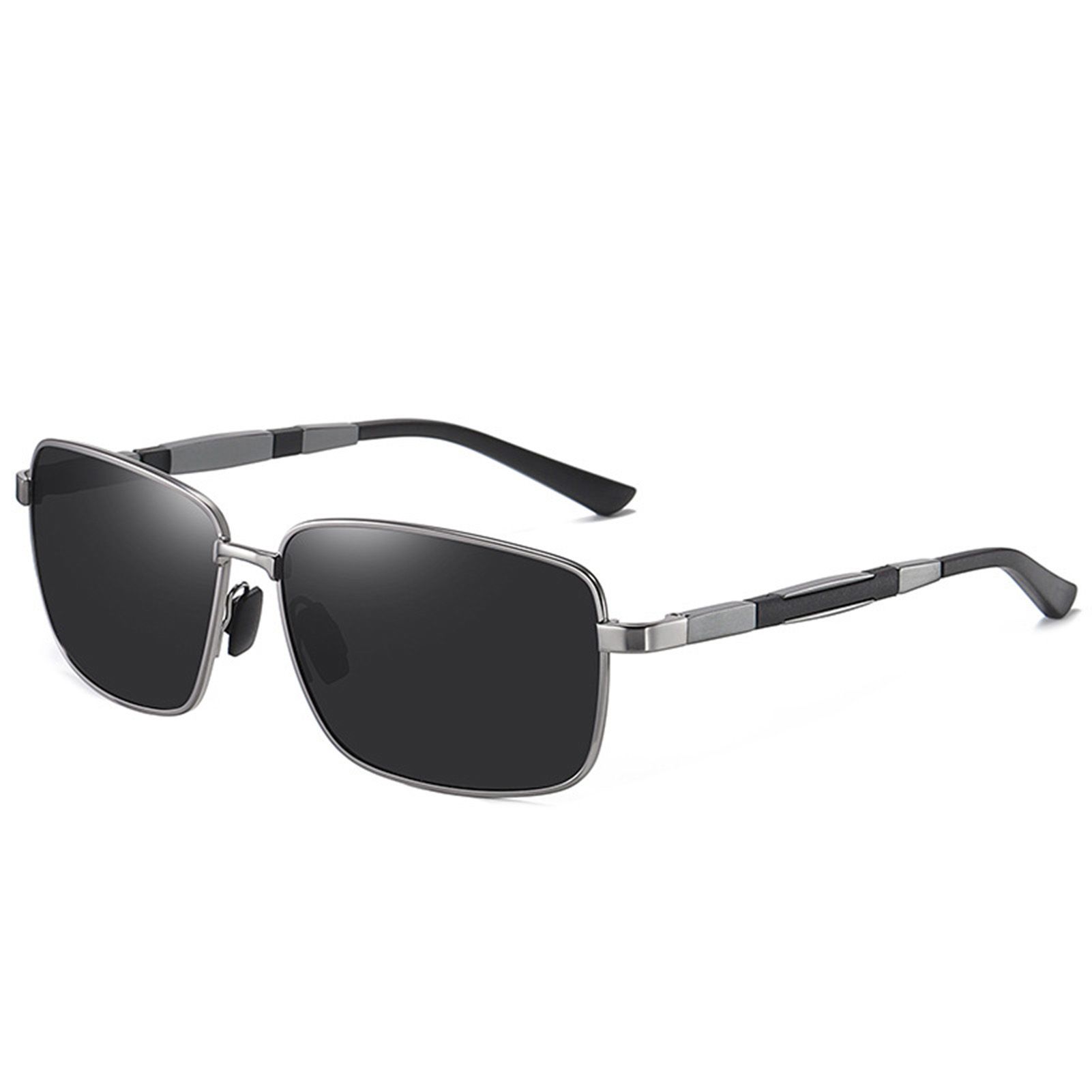 Men Polarized   UV Metal Frame Square Driving Sunglasses Eyewear for Driving
