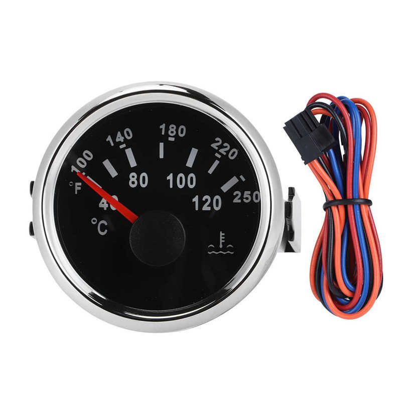 Water Temperature Gauge 52mm/2in Marine Engine 40-120 ℃ Temp Meter for Boat RV