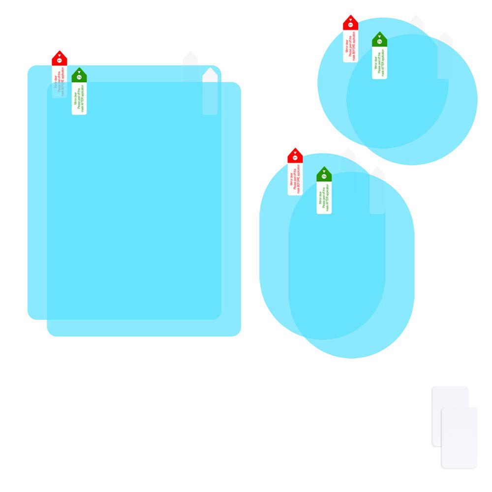 6Pcs Car Rearview Mirror Film Car Side Mirror Anti-Glare Film Nano Film Anti-Fog Rain Waterproof Membrane Protector Car Rearview Mirror Side Window