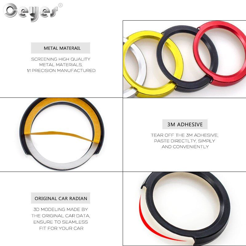 Ceyes Car Styling Auto Engine Start Stop Ignition Key Ring Case For Bmw X1 1 2 3 4 Series Decoration Stickers Covers Accessories