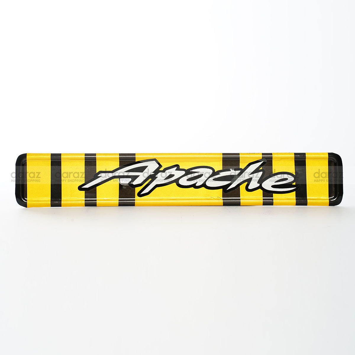 Apache Front Name Plate For Motorcycle -Silver