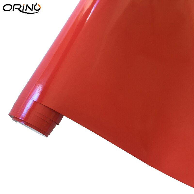 High Quality Red Glossy Vinyl Wrap Car Sticker With Air Bubble Free Red Gloss Film Vehicle Motorcycle Wrapping Foil