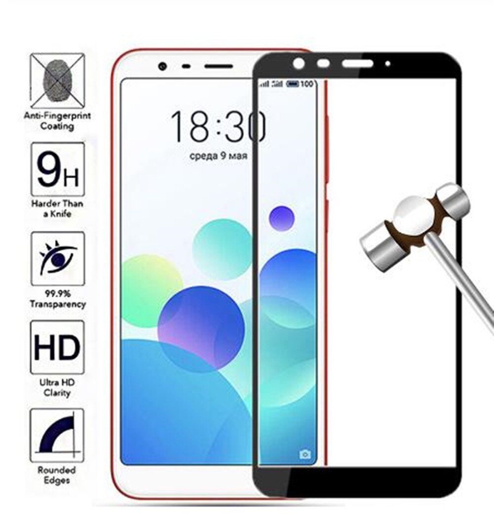 Full Cover Tempered Glass on the For Meizu M5 M5S M5C M6 M6S M3 M5 M6 Note M3 M3S M6T Pro 6 7 Plus Screen Protector Film case