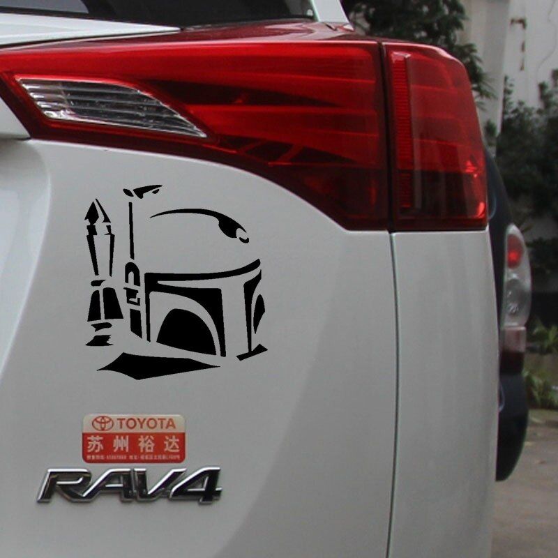 HotMeiNi Car Sticker Jdm styling Window Bumper Decal Vinyl Truck Fridge Waterproof Star Wars Boba Fett 13*15cm