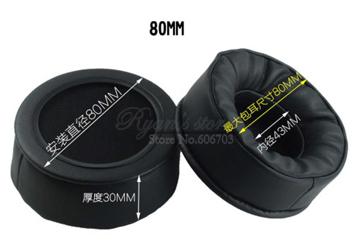 Defean Cushion Thicker ear pads seals pillow memory foam cover for headphones Full sizee for all 70 75 80 85 90 95 100 105 110mm