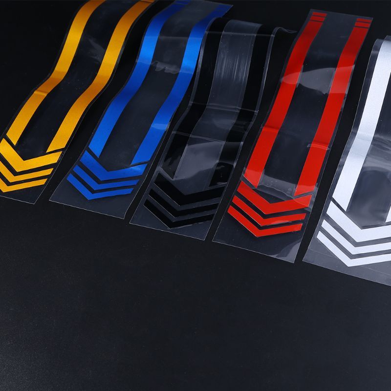 Universal Motorcycle Reflective Stickers Wheel on  Waterproof Safety Warning Arrow Tape Car Decals Styling Accessories