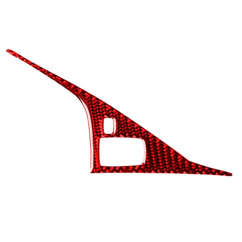 Car Red Carbon Fiber Interior Gear Shift Drive Panel Cover Trim for Q50 Q60 2014-2019