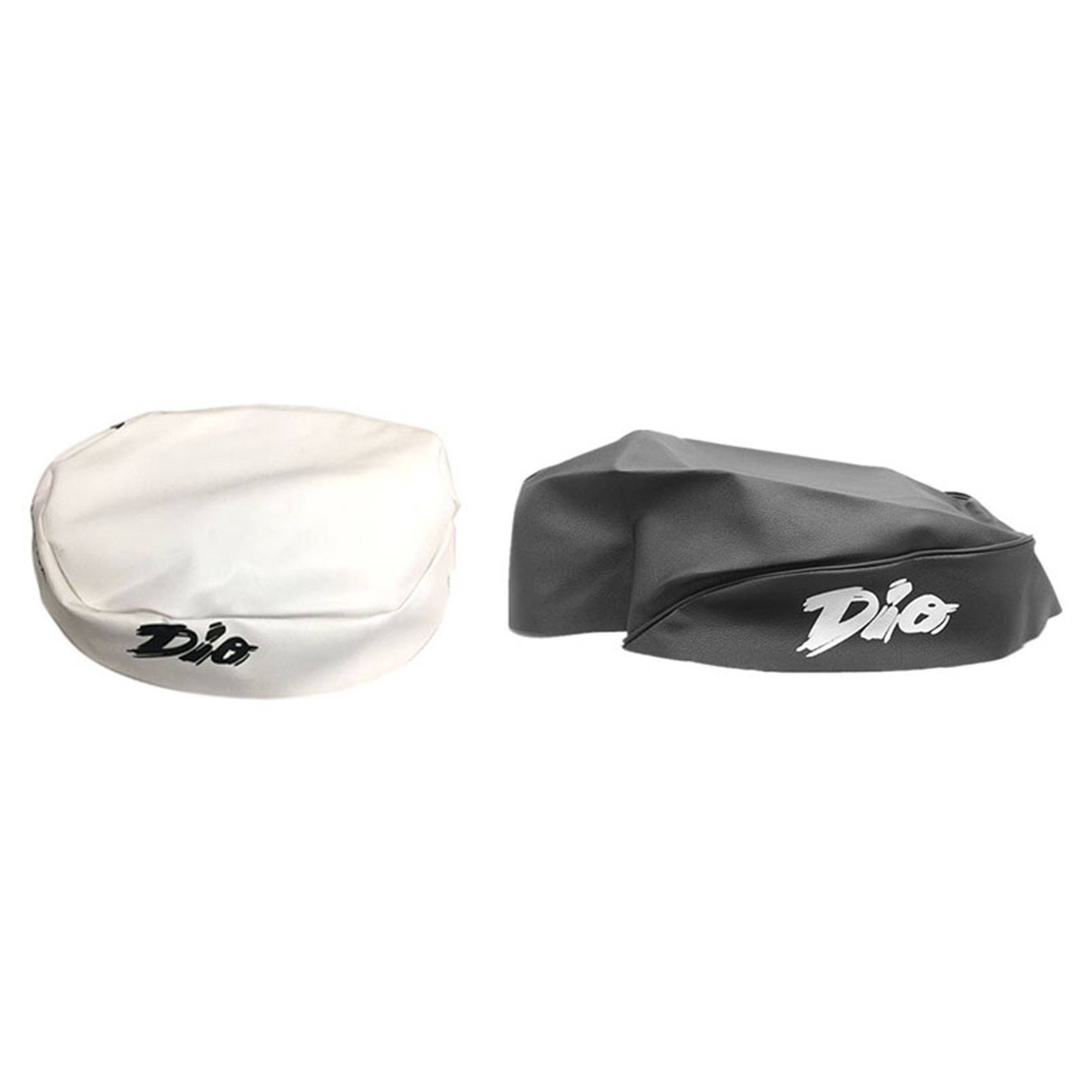 2x Motorcycle Seat Cover Imitation Leather Seat Cover for Honda DIO AF17/AF18 Motorcycle Modification White & Black