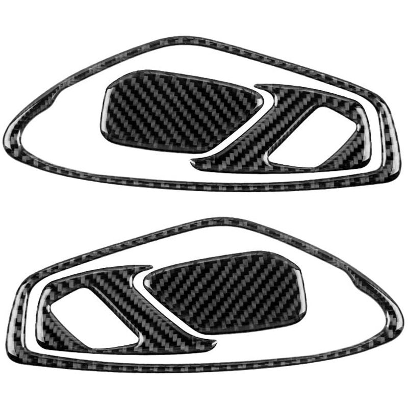 for Chevrolet Camaro 2016 -2020 Carbon Fiber Car Interior Door Handle Frame Cover Trim Door Bowl Sticker Door Lock Trim