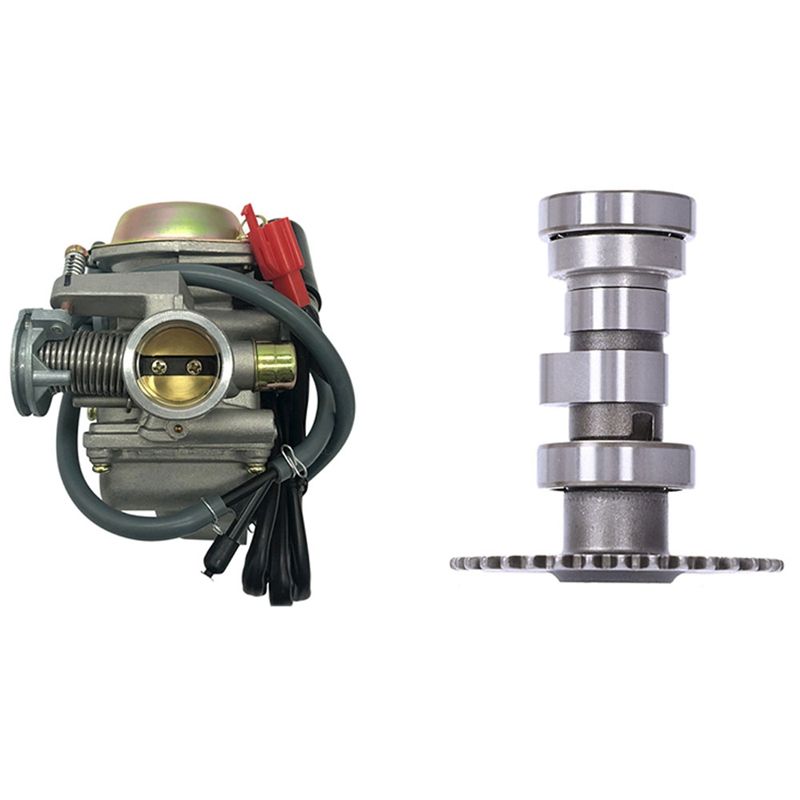 Cam Shaft for 125Cc 150Cc Gy6 Scooter Moped Atv 152Qmi 157Qmj Camshaft & Carburetor Fuel Carb for Gy6 125Cc 150Cc