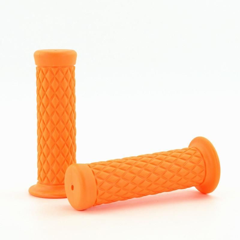 Orange New 7/8" Vintage Rubber Handlebar Hand Grip For Bobber Cafe Racer Custom