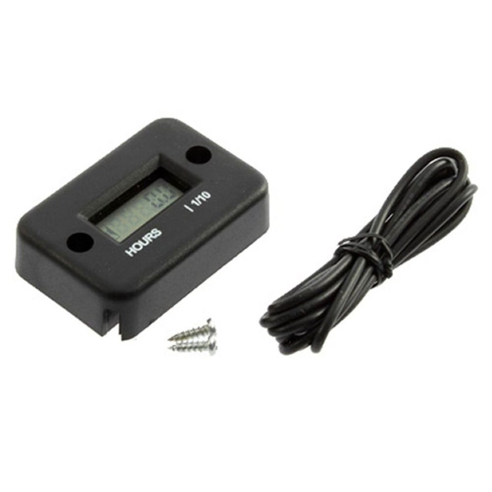 Hour Meter For Motorcycle Atv Snowmobile Marine Boat Yama Ski Dirt Quad Bike Black
