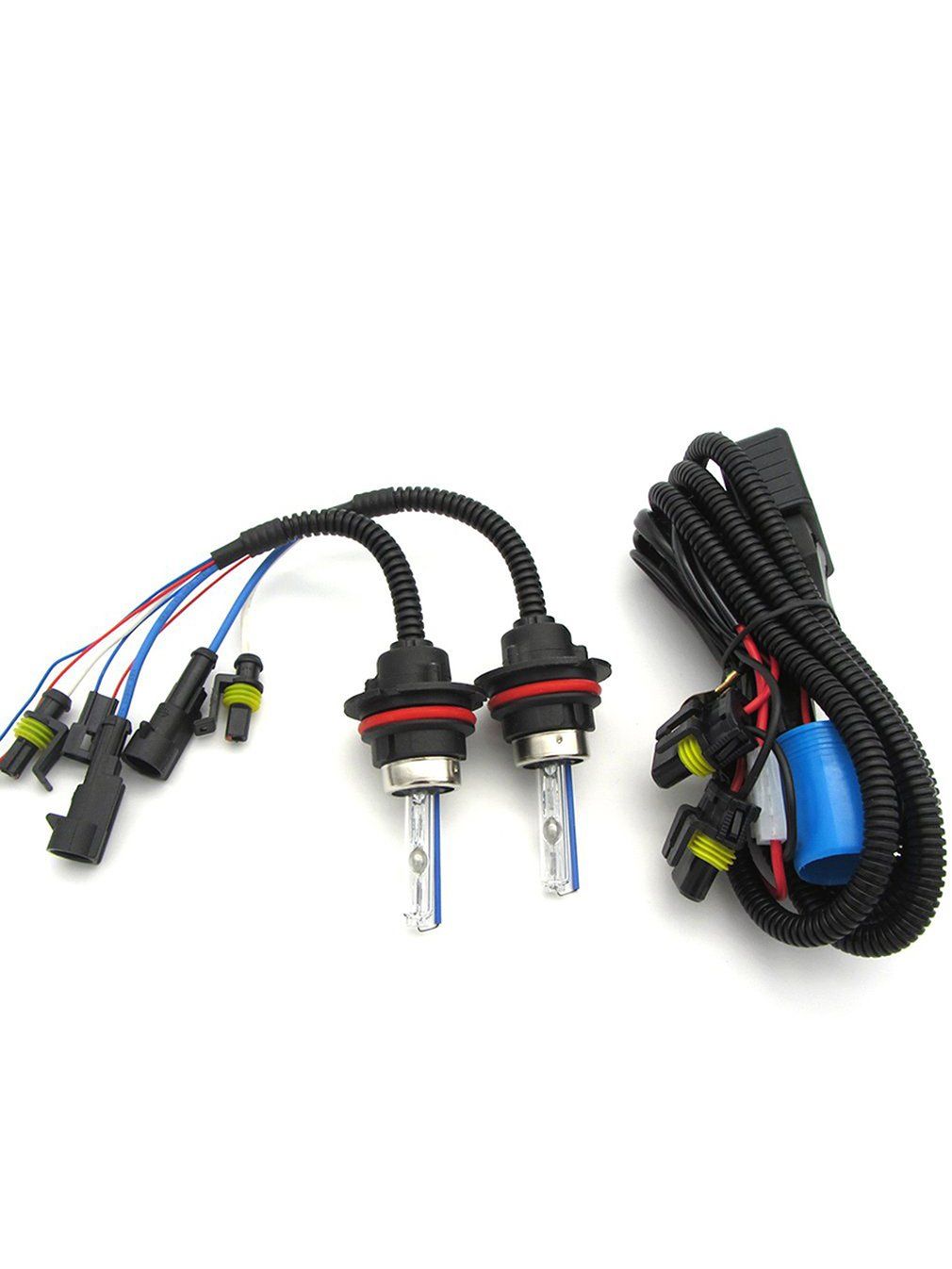 Pair 55W 9007-H/L Hid Replacement Bulb Single Bulb For Motorcycle All Color Black 8000K
