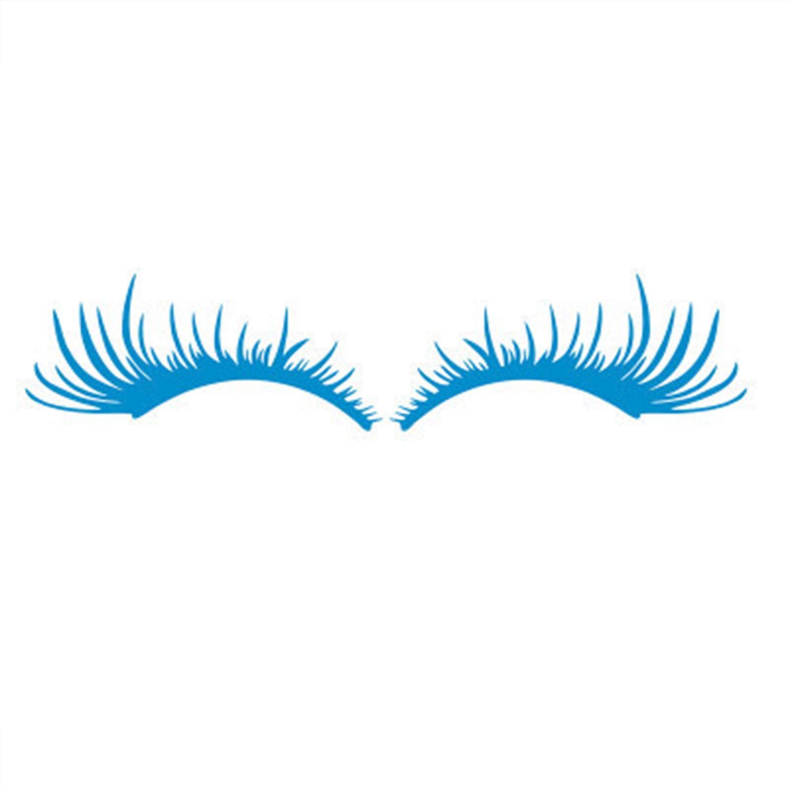 2Pcs Individual Headlight Eyelashes Stickers Car Decal Automotive Decoration