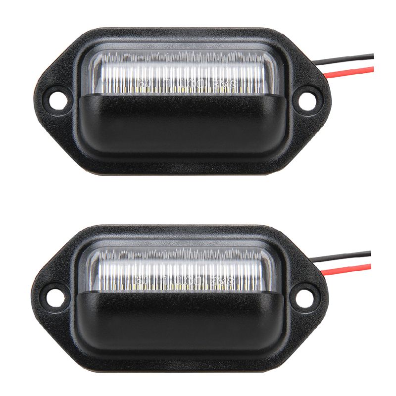 2x 12V LED LICENSE PLATE TAG LIGHT For BOAT TRAILER RV TRUCK 6000-6500K White(null)