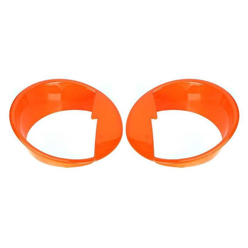 2X Angry Eyes Headlight Trim Cover Bezels for Jeep Wrangler 2007-2017 Orange