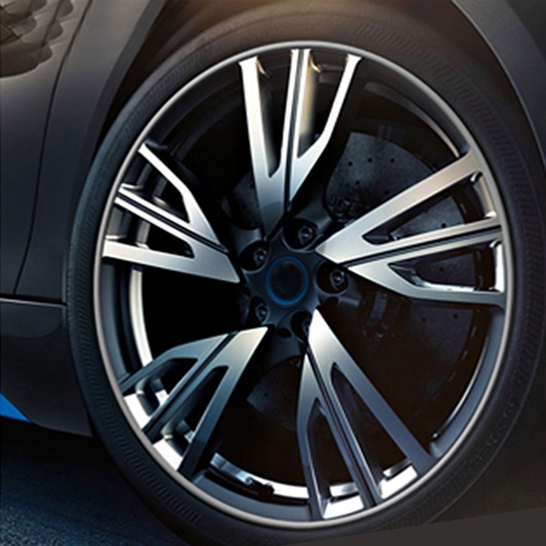 Universal Decorative Scratchproof Stickup 8M Flexible Car Wheel Hub TRIM Mouldings Shining Decoration Strip