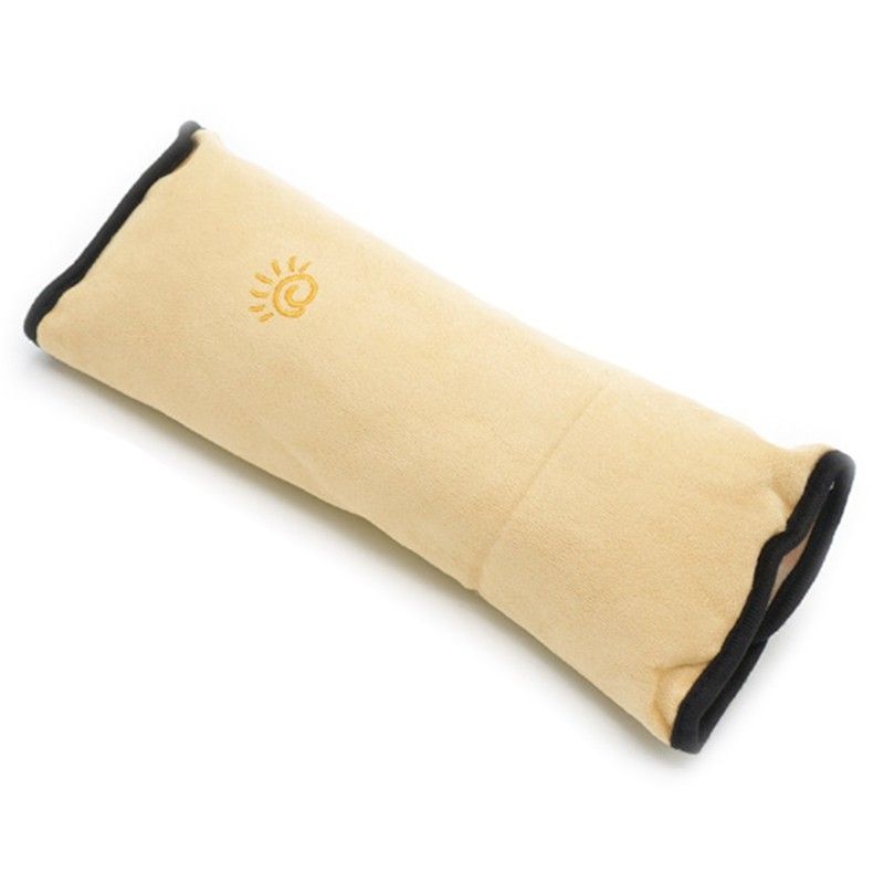 Car Seat Belt Shoulder Pad Yellow Soft Suede Child Shoulder Guard Seat Belt Cover