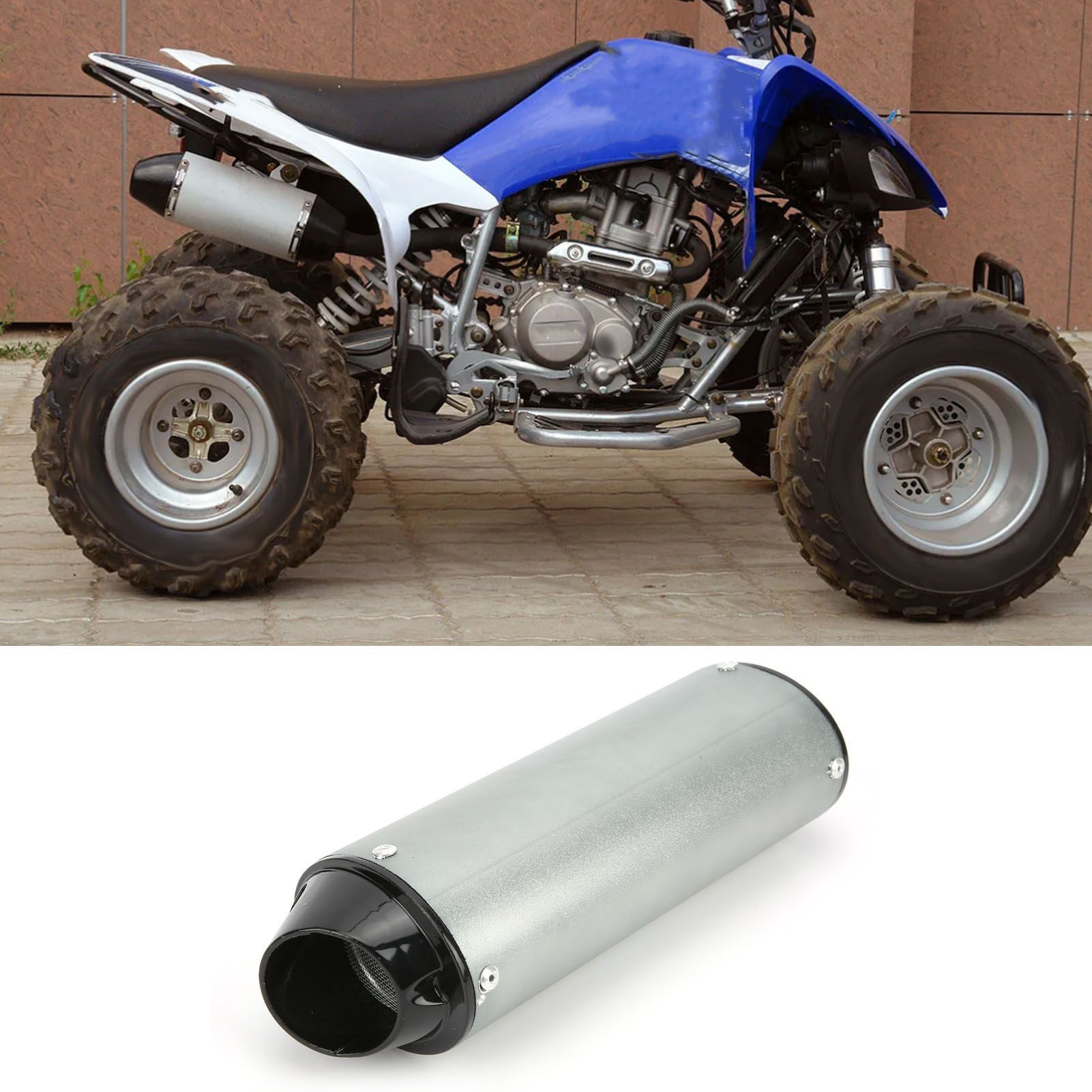 1.3in Exhaust Pipe Muffler Silencer Fit For 90cc 110cc 125cc 150cc 160cc ATV P