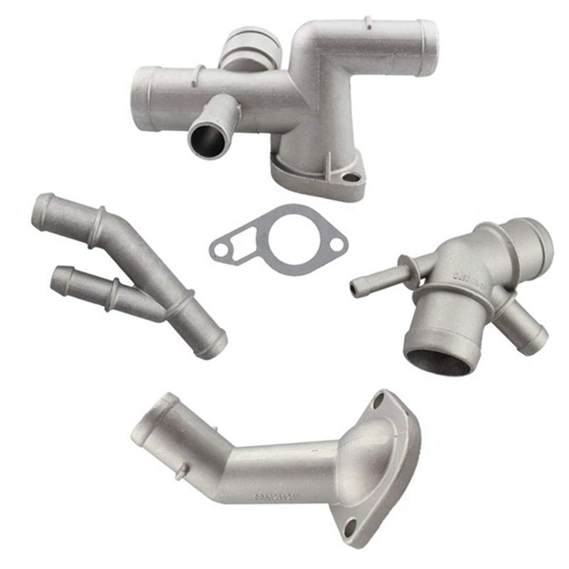 JAERBEE 4PCS Aluminium 1.8T Engine Cooling Coolant Hose Connector Supercharger Pipe for Jetta Golf MK4 Bettle A3 S3 TT Seat