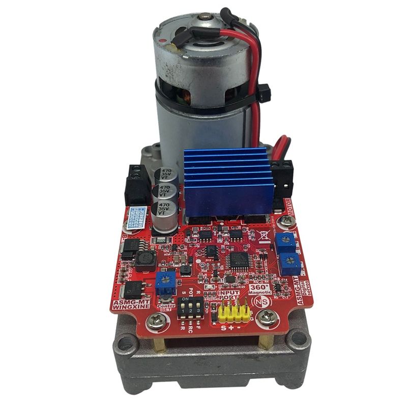 ASMG-MTB High Torque Servo Magnetic Encoding Relay 360 Degree 12V-24V Steering Gear Controller Motor Module for Robots