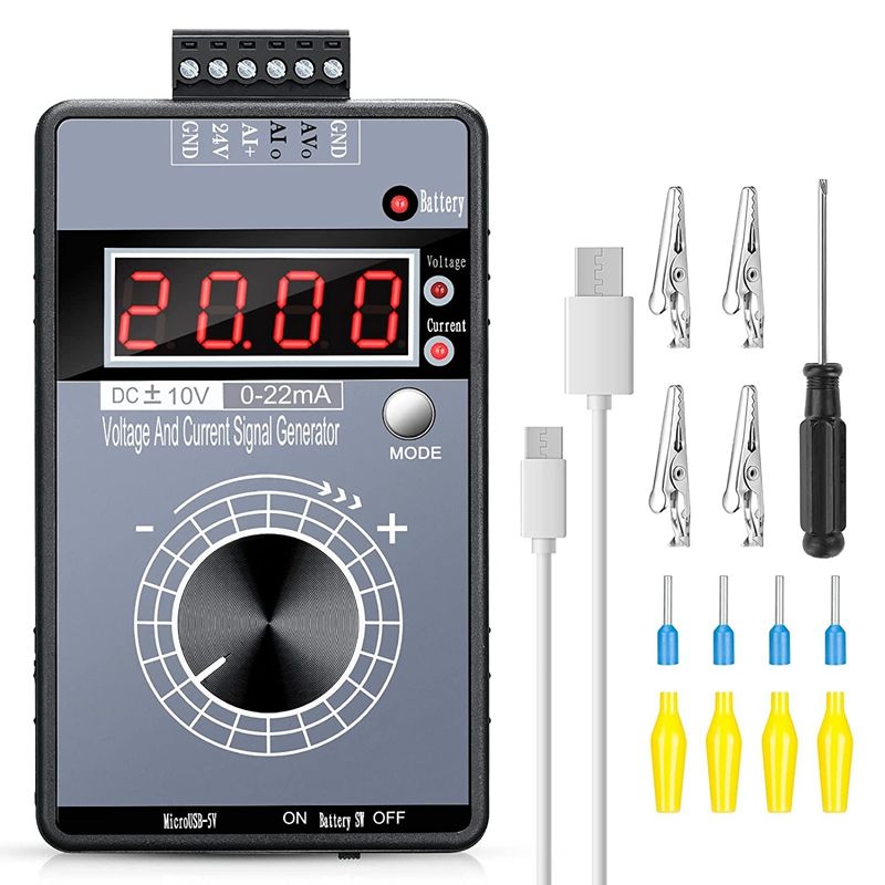 DC 0-10V Signal Generator Mini Adjuatable Function Generator Current Voltage Analog Generator for PLC & Panel Debugging