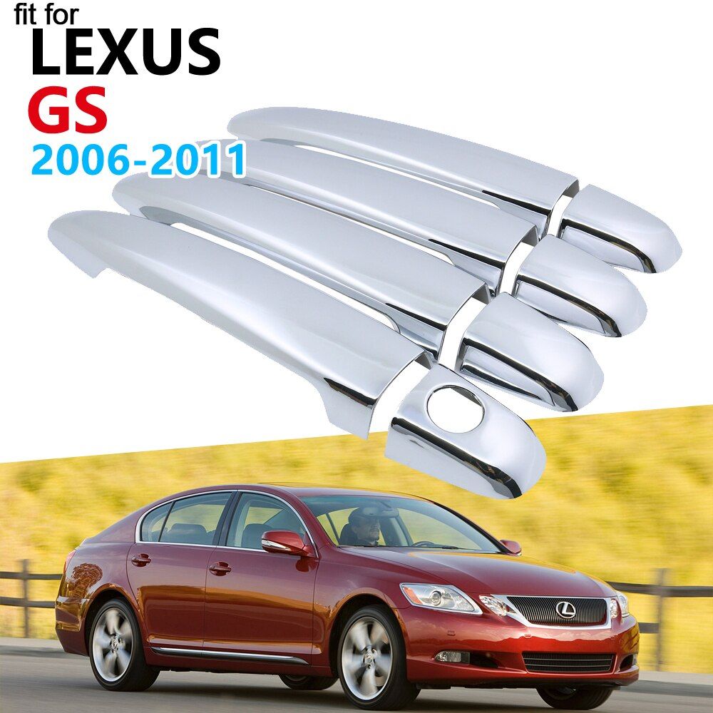 Luxurious Chrome Door Handle Cover Trim Set for Lexus GS S190 S 190 2006 2007 2008 2009 2010 2011 Accessories Car Stickers