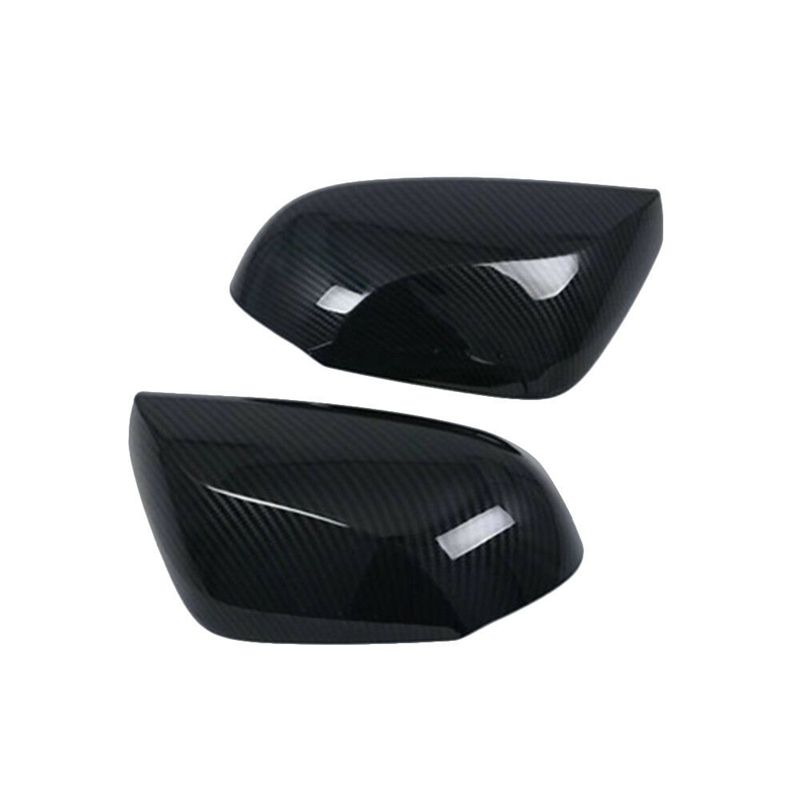 2Pcs Car Black Carbon Fiber Side Door Mirror Cover Trim for Toyota Camry 2018