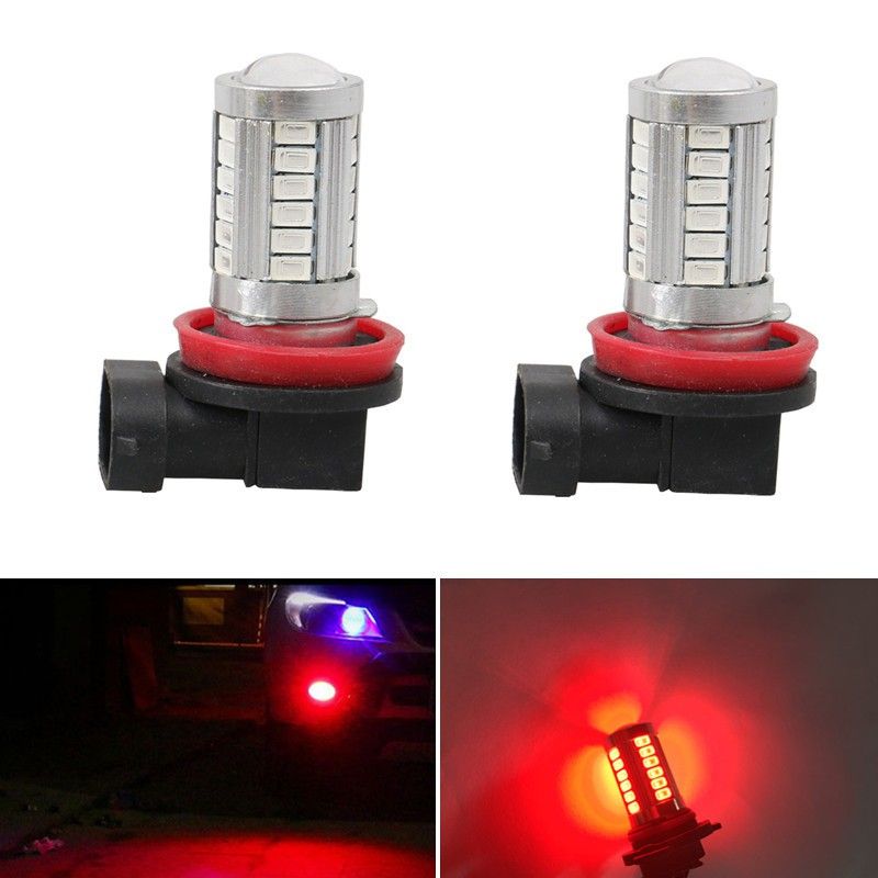2pcs H11 H833SMD super bright led fog lights red car LED front fog lights