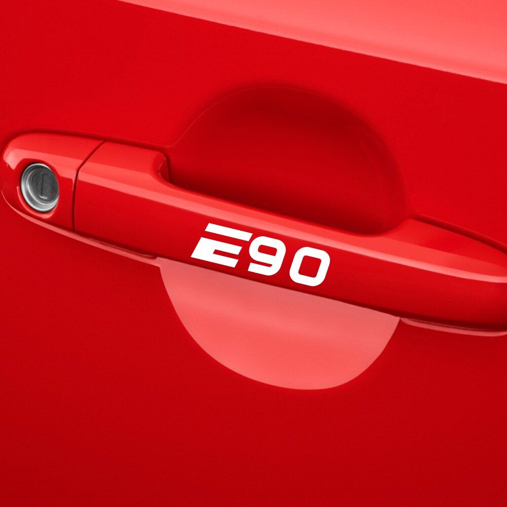 4PCS Auto Decal Car Door Handle PVC Stickers For BMW E46 E39 E90 E91 E60 E36 E87 E92 E30 E34 E61 E62 E93 E28 E53 E70 Accessories
