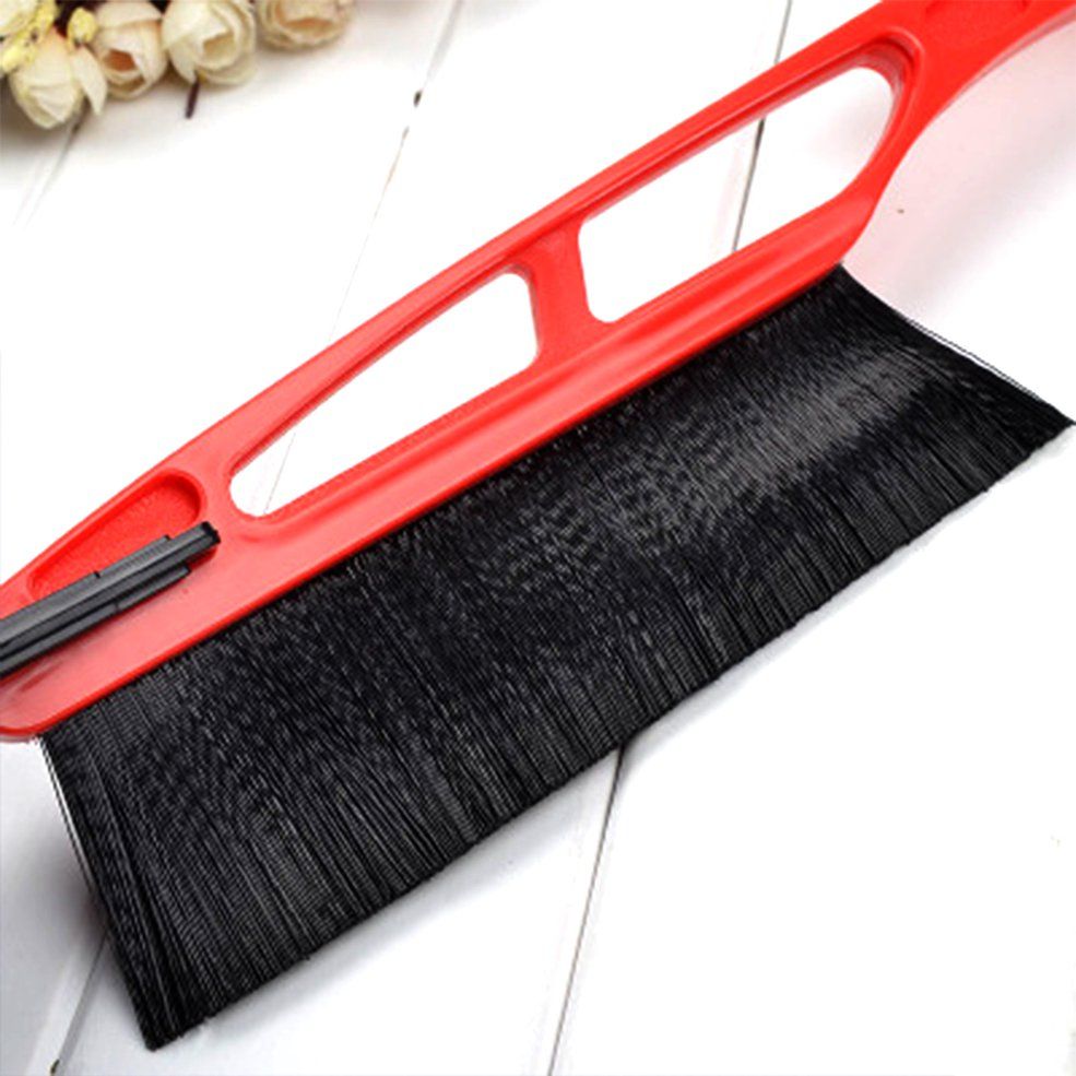 HA Snow Ice Scraper Brush Sturdy Grip Car Frost Remover Auto Snow Shovel Cleaner-Red