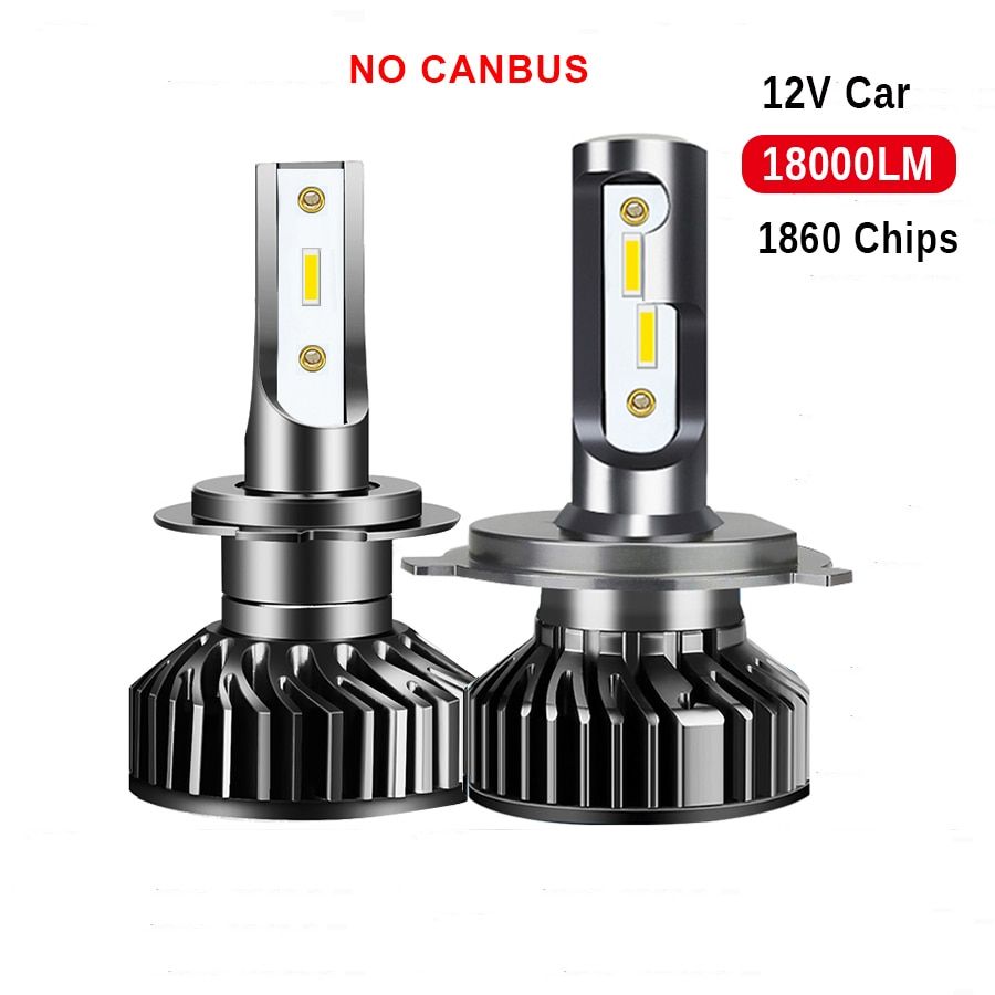 2Pcs H1 H3 H4 H7 LED Canbus 100W 20000LM H8 H11 HB3 9005 HB4 9006 Led Headlights Car Light Bulbs Automobiles Auto Lamp 6000K-25000K Ice Blue-H7