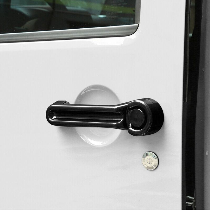 Outside Exterior Door Handle & Tailgate Cover Trim for JEEP Wrangler JK 07-17 Liberty 08-12 Dodge Nitro 07-11 Black 4Dr