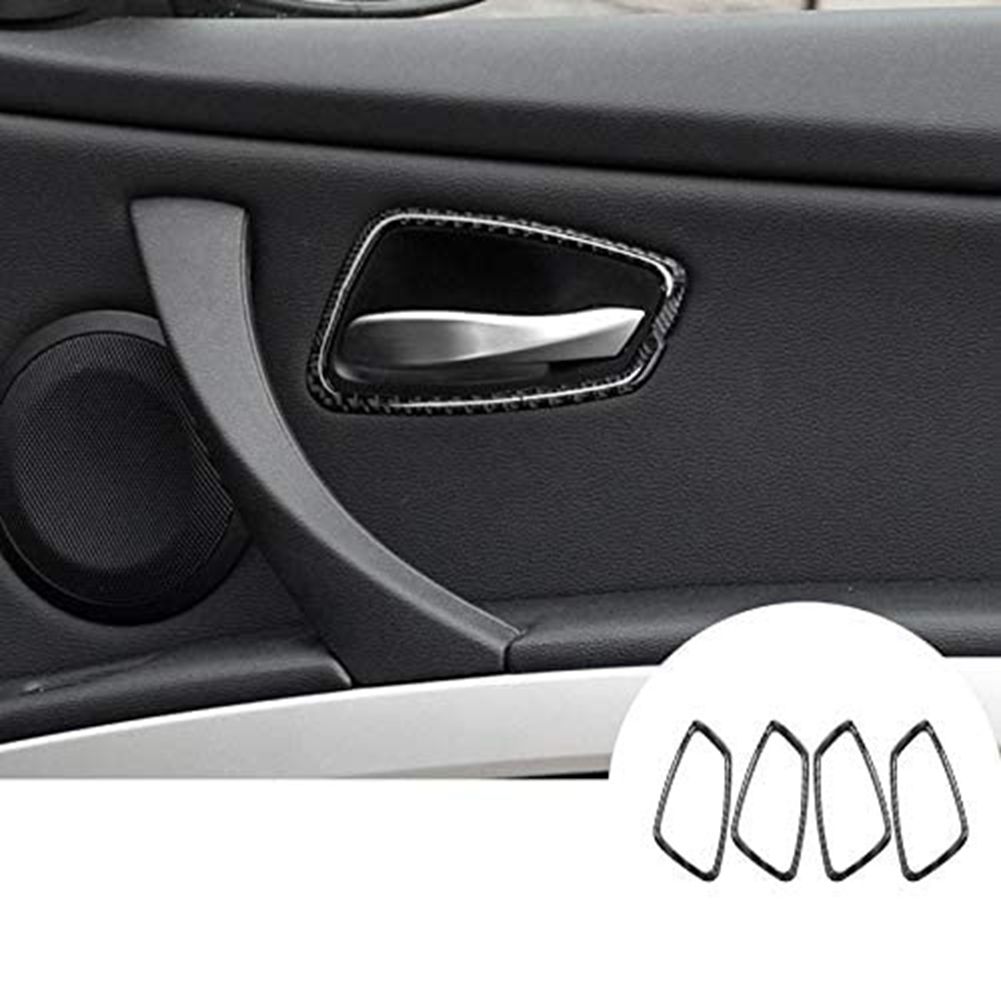 Car Door Handle Bowl Sticker Cover for BMW- 3 Series E90 E92, 4PCS