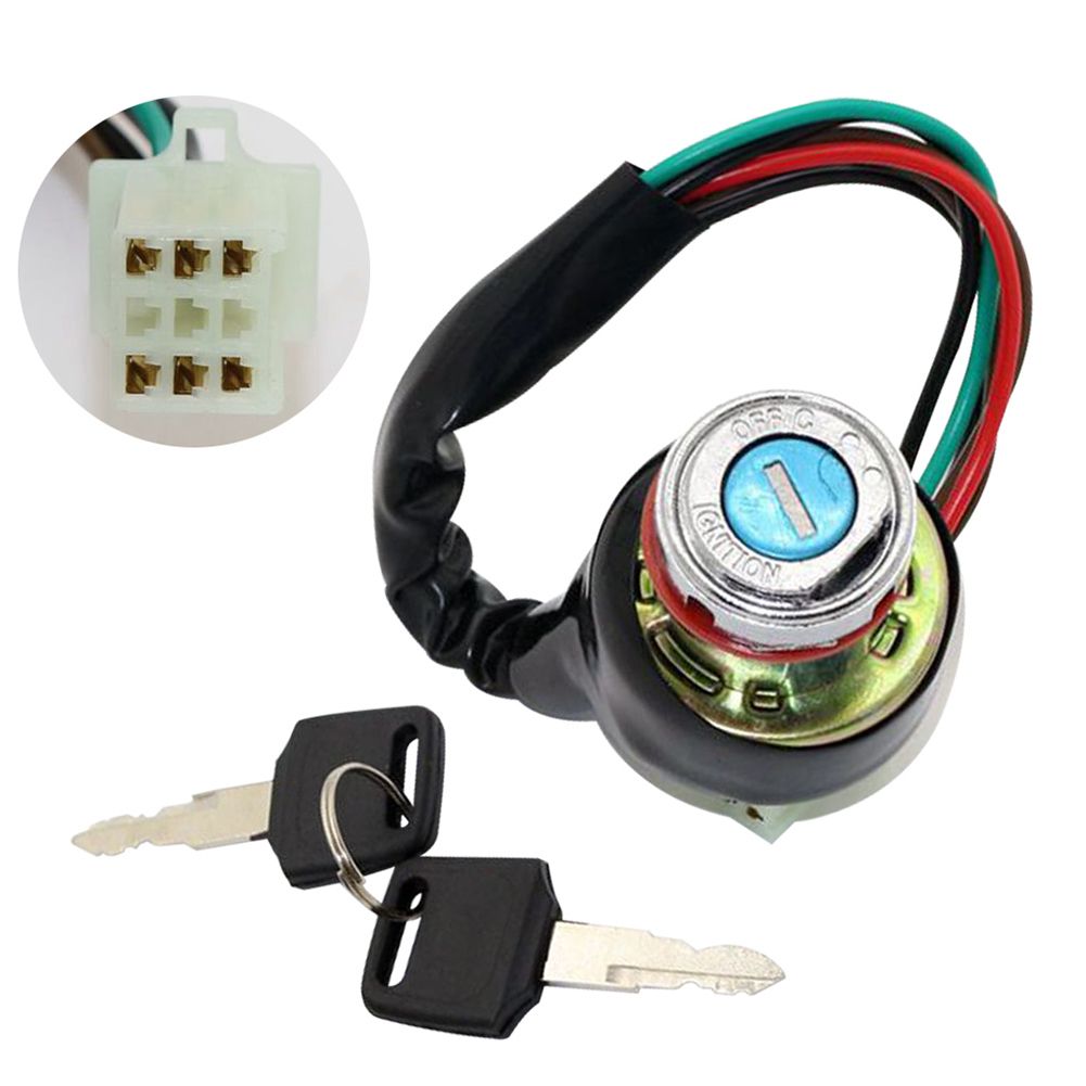 6 Wire 150/200/250cc Quad Dirt Bike Motorcycle Ignition Key Switch with 2 Key
