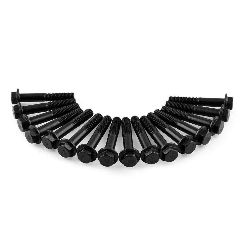 For Ford Powerstroke diesel exhaust manifold Bolt F250 F350 10.9 set of 16 - Black