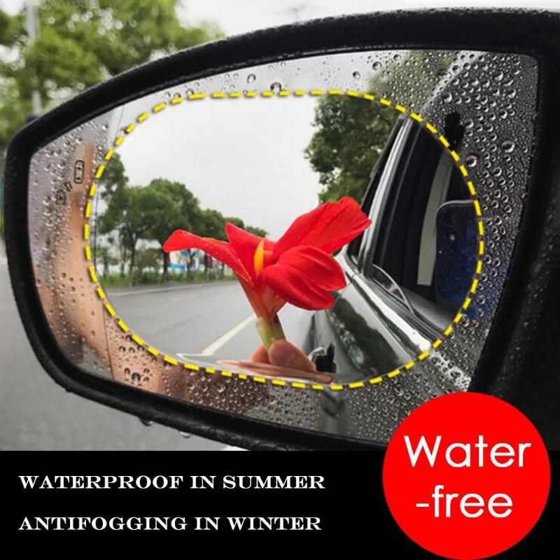 VODOOL 2Pcs Car Side Mirror Window Clear Film Anti Fog Auto Rearview Mirror Protective Film Waterproof Rainproof Car Sticker