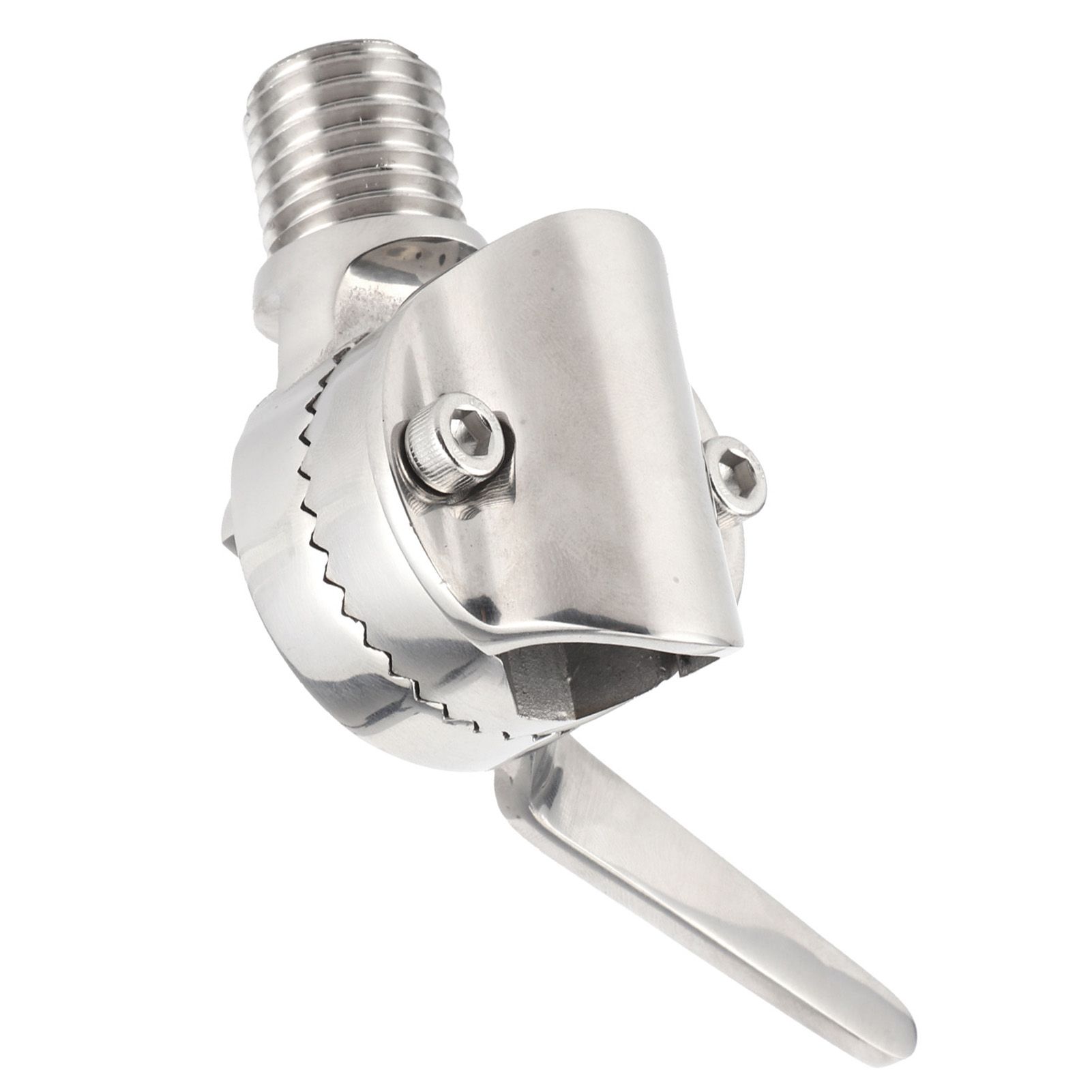 84mm/3.3in Marine VHF Antenna Mounts 316 Stainless Steel 306° Adjustable Ratchet