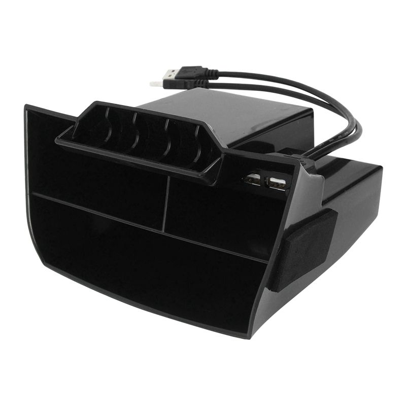 for Honda Civic 2016 2017 2018 2019 Interior Accessories Car Black ABS Inner Console Central Storage Box with USB Port(null)