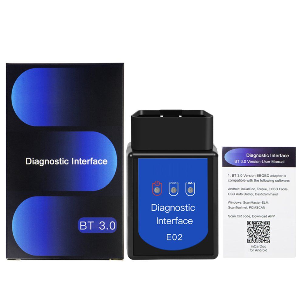 EEOBD Mini Elm327 BT/Wifi OBD2 Car Diagnostic-Tool Scanner OBDII Adapter-Black E02