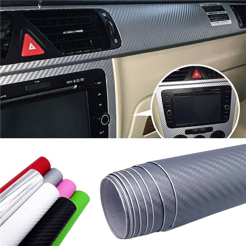 127cmX30cm Car Sticker 3D Carbon Fiber Vinyl Film Waterproof Car Wrap Sticker Decals for Motorcycle Auto Car Styling Accessories