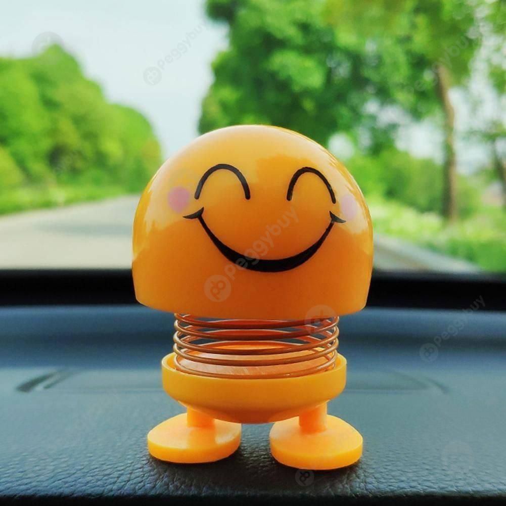 Car Interior Simulation Shaking Head Toy Swinging Sinister Smile Emoji Expression Decor Ornament