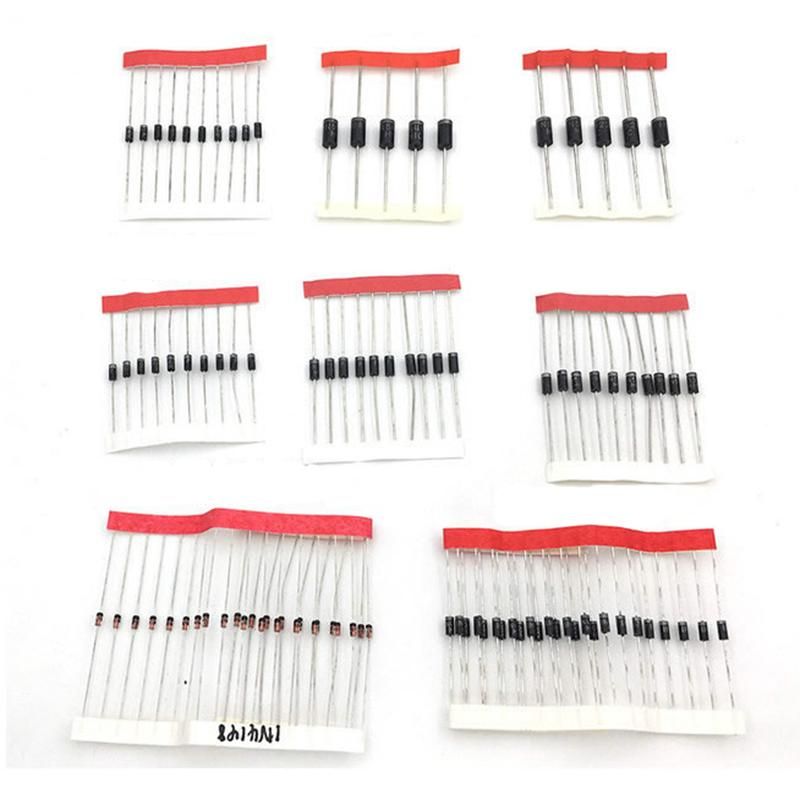 1N4148 1N4007 1N5819 1N5399 1N5408 1N5822 FR107 FR207 Diode,Electronic Components Package,Diode Assorted Kit