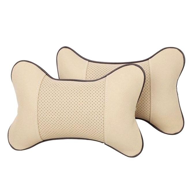 2pcs Head Neck Rest Cushion - Tan