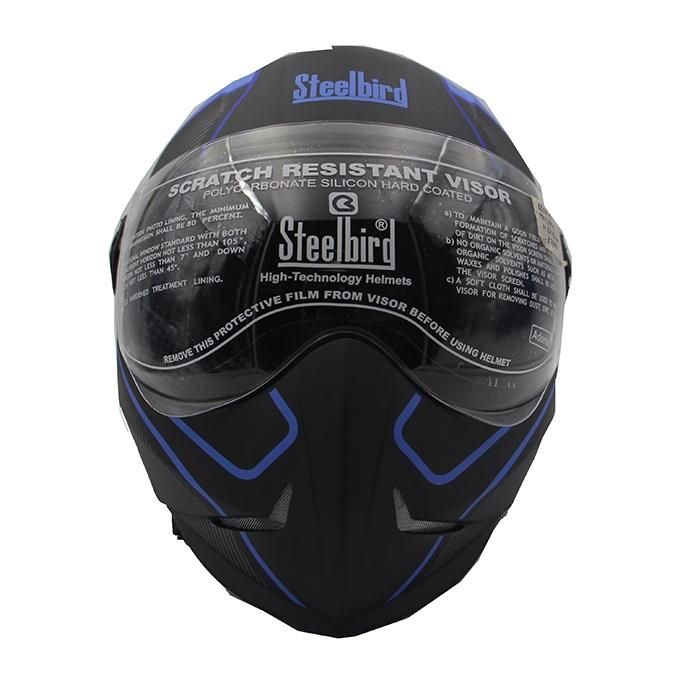 Majestic - Full Face Bike Helmet for Men and Women - Black and Blue