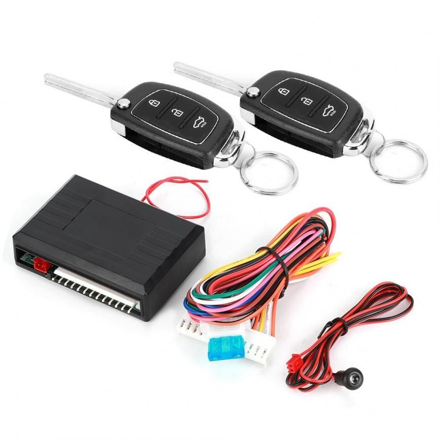 Car Security System 3 Buttons Keyless Central Lock Keyless Entry System Kit